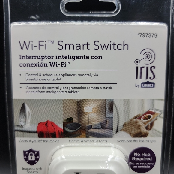 Iris Wifi Smart Switch by Lowe's Control Appliance Remotely Phone Tablet New - Picture 2 of 8